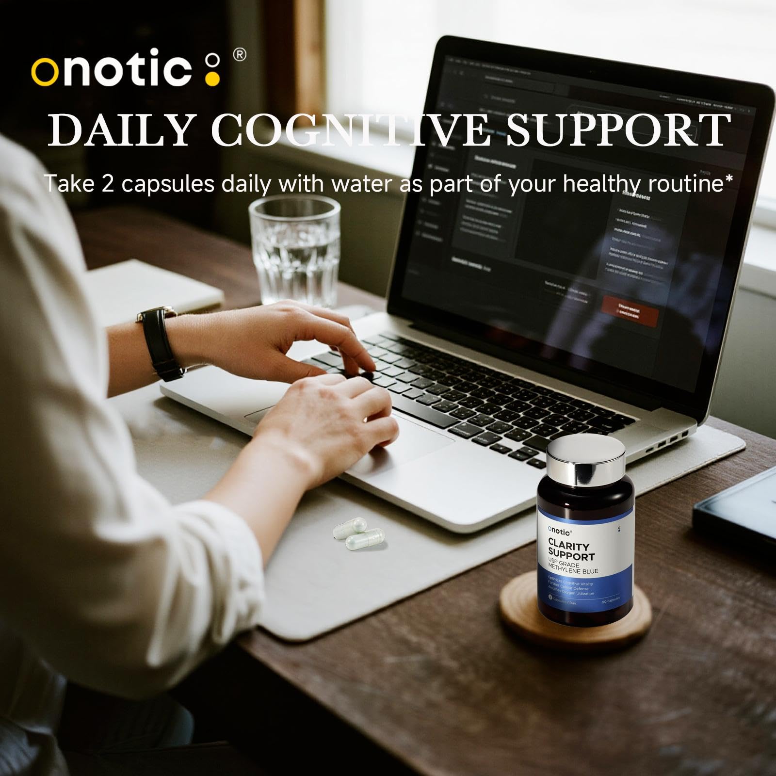 ONOTIC amber bottle cap and label protect contents from light.