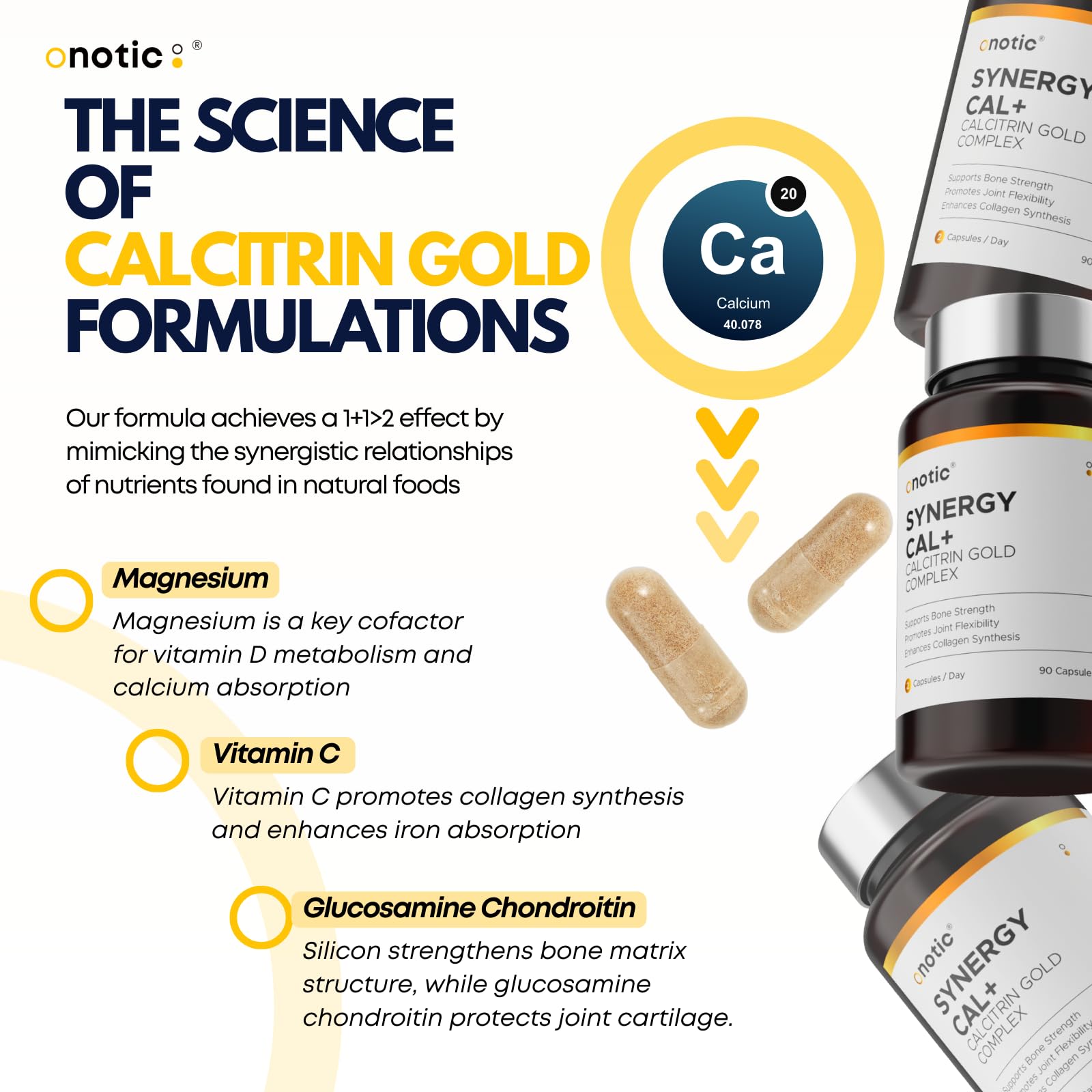 ONOTIC Calcitrin Gold two capsules daily dosing
