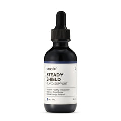 ONOTIC Glyco Support Steady Shield Drops bottle for daily metabolic support.