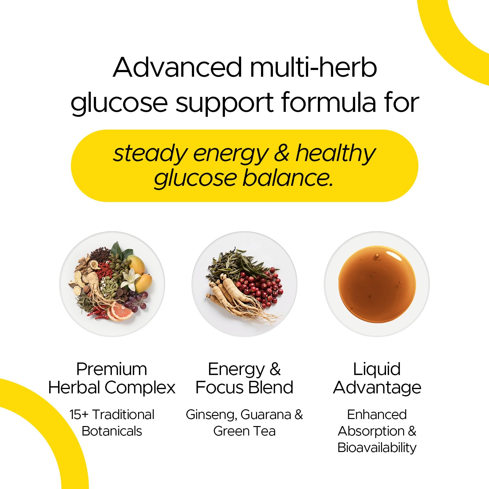 Herbs and botanicals like Gymnema and African mango in the blend.