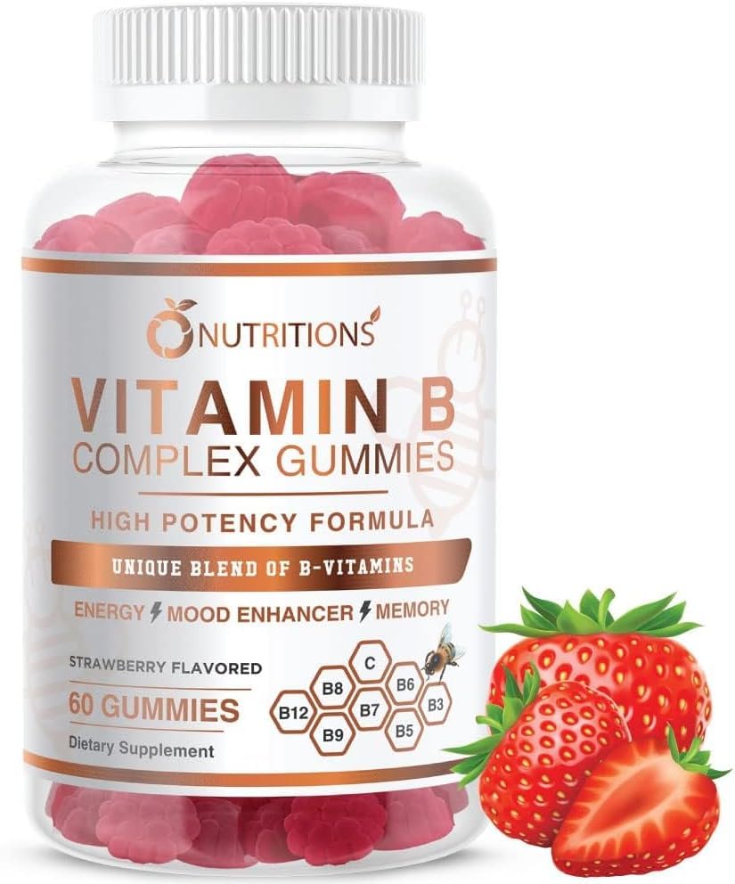 O NUTRITIONS Vitamin B Complex gummies bottle for easy daily energy support