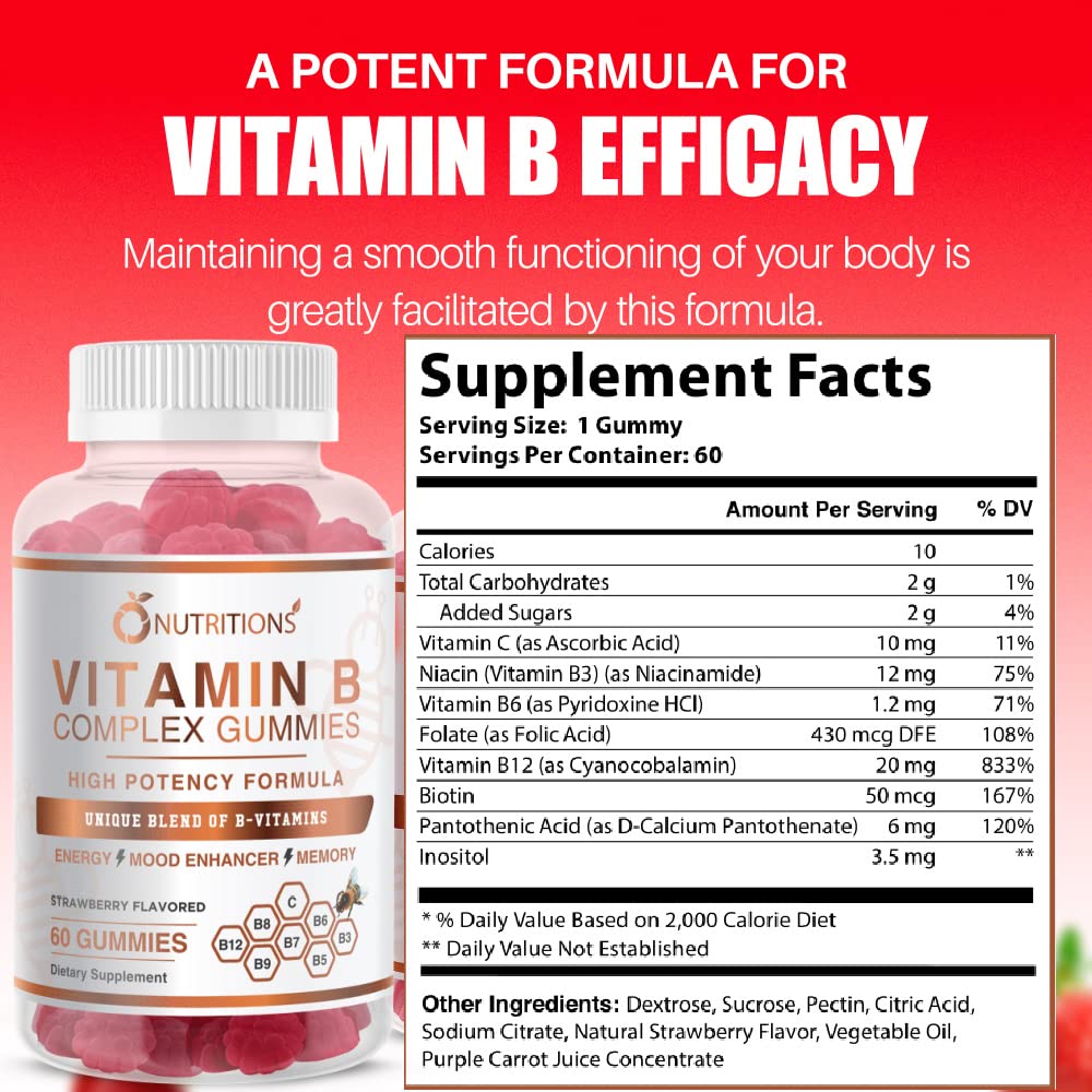 Close-up of O NUTRITIONS gummies highlighting vegan friendly formula