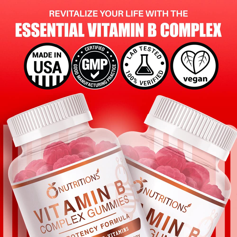 O NUTRITIONS gummies label showing vegan, gelatin-free composition