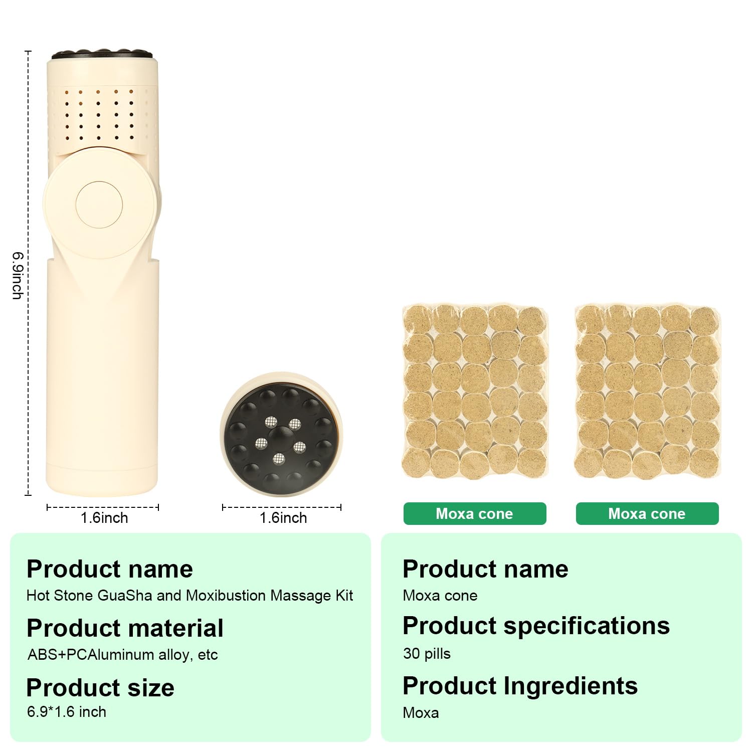 OnVisit hot stone moxibustion tool with adjustable angle for comfort.