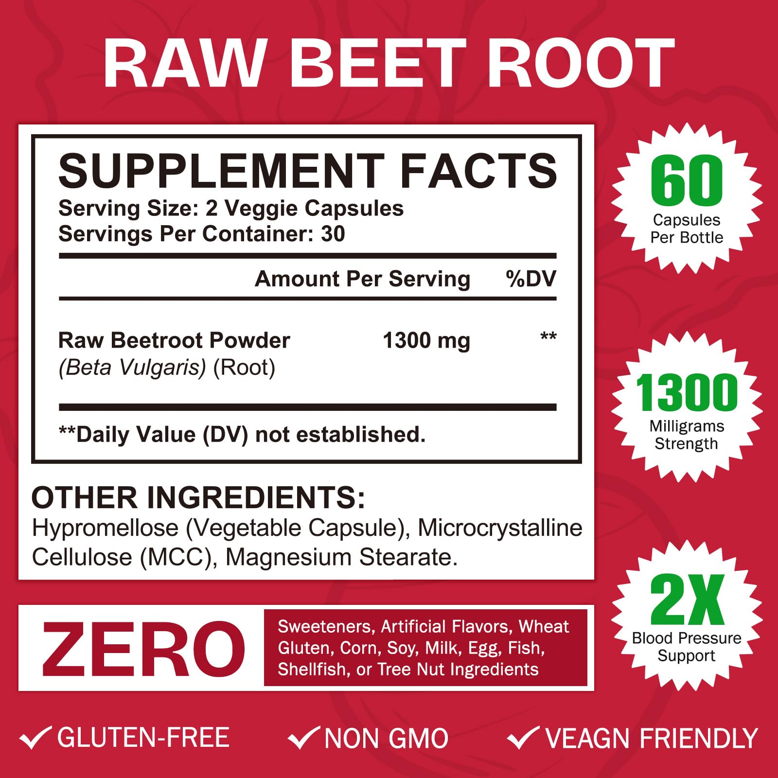 Onznoz Beetroot Capsules closeup of capsules for easy swallowing.