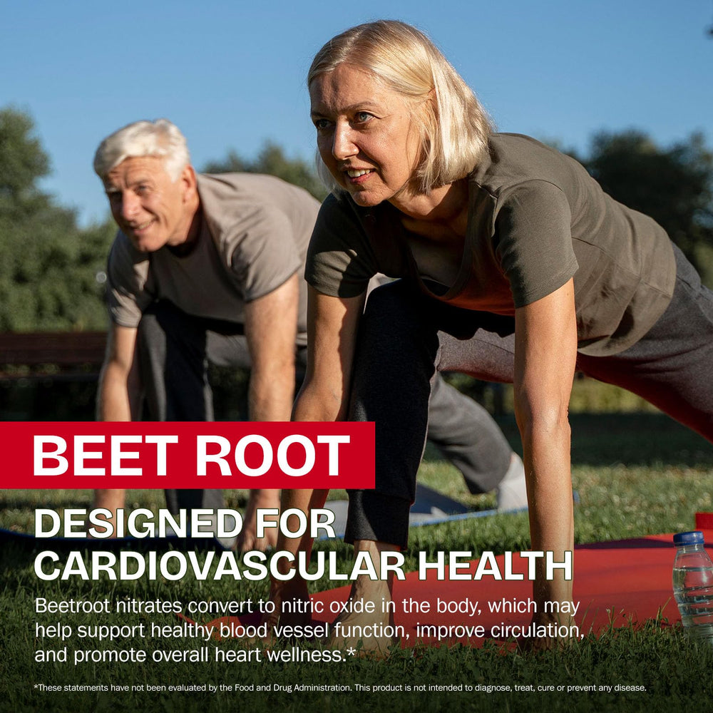 Onznoz Beetroot Capsules in hand suggesting athletic performance support.