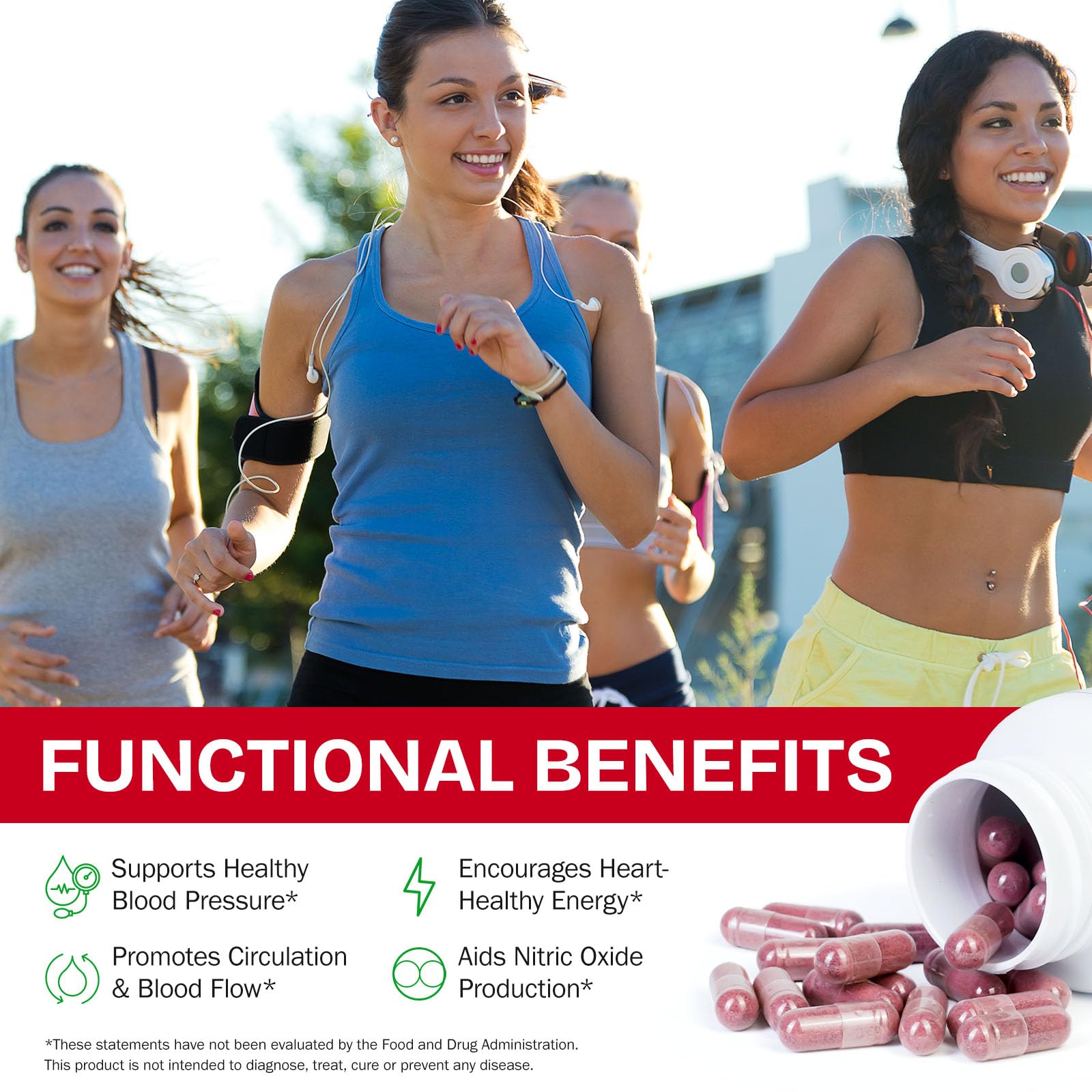 Onznoz Beetroot Capsules packaging conveys purity and antioxidant benefits.