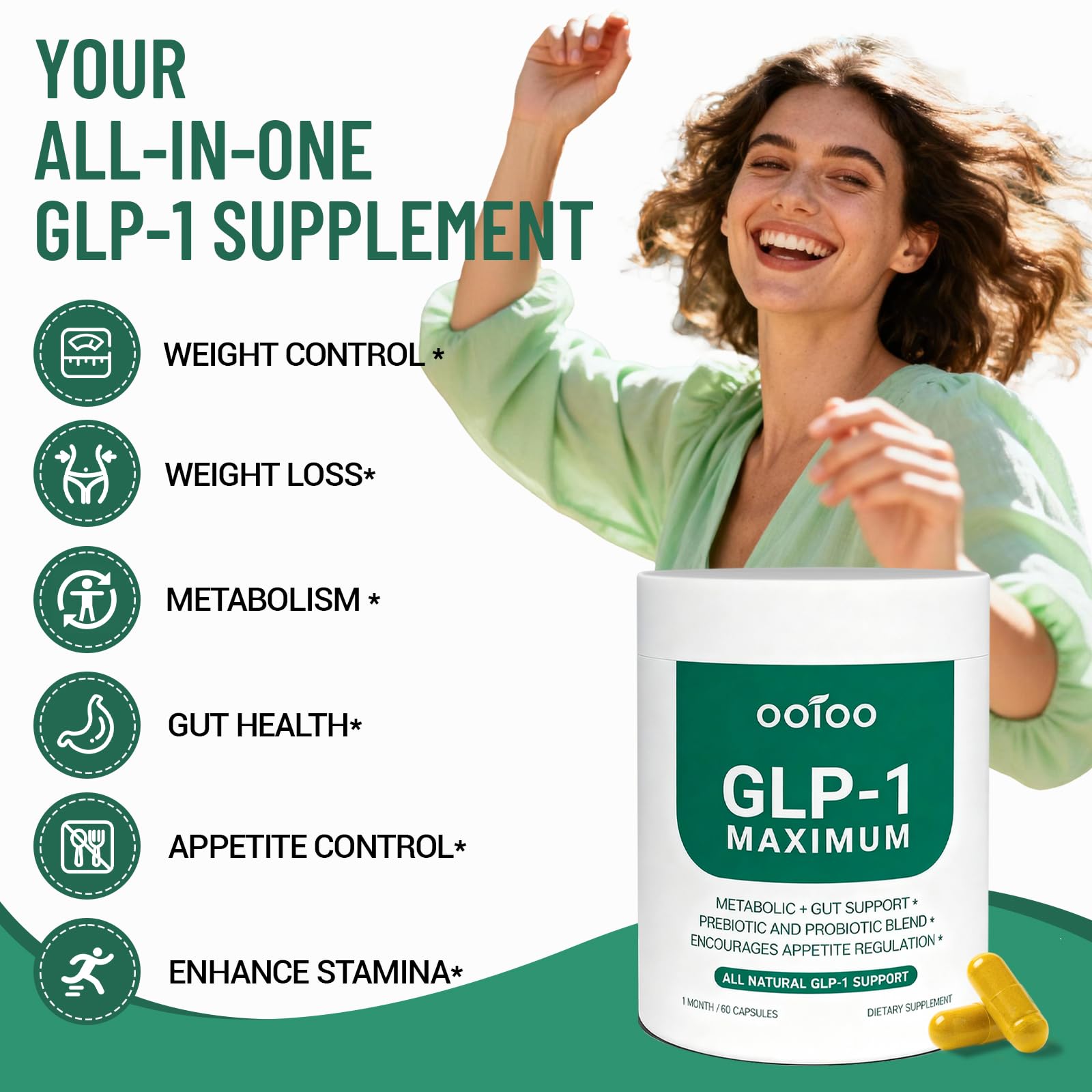 ooioo berberine and cinnamon ingredients highlight natural botanicals for balanced routines.