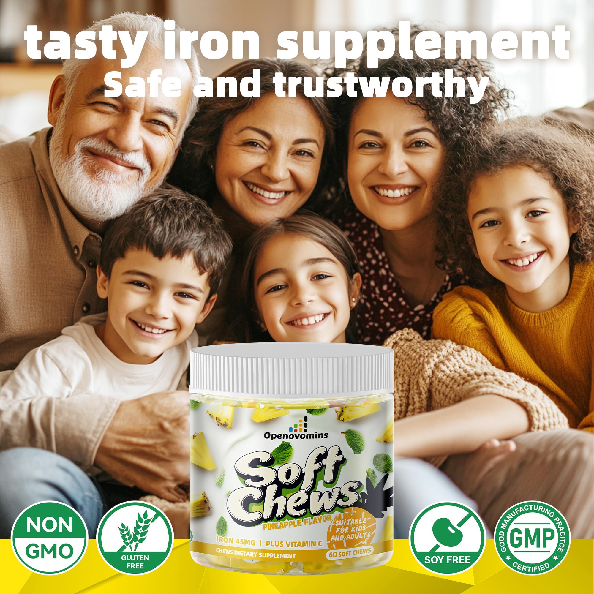 Openovomins kid-friendly chews make daily iron routine approachable