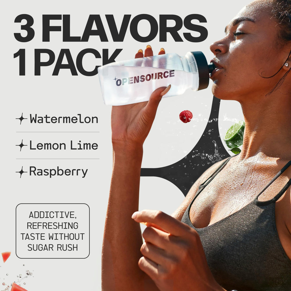 OPENSOURCE Lemon Lime packet provides refreshing hydration without sugar.