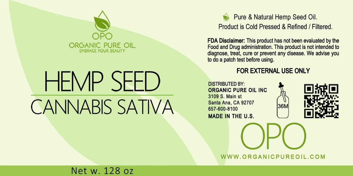 OPO Hemp Seed Oil bottle cap closeup highlighting cold-pressed extraction.