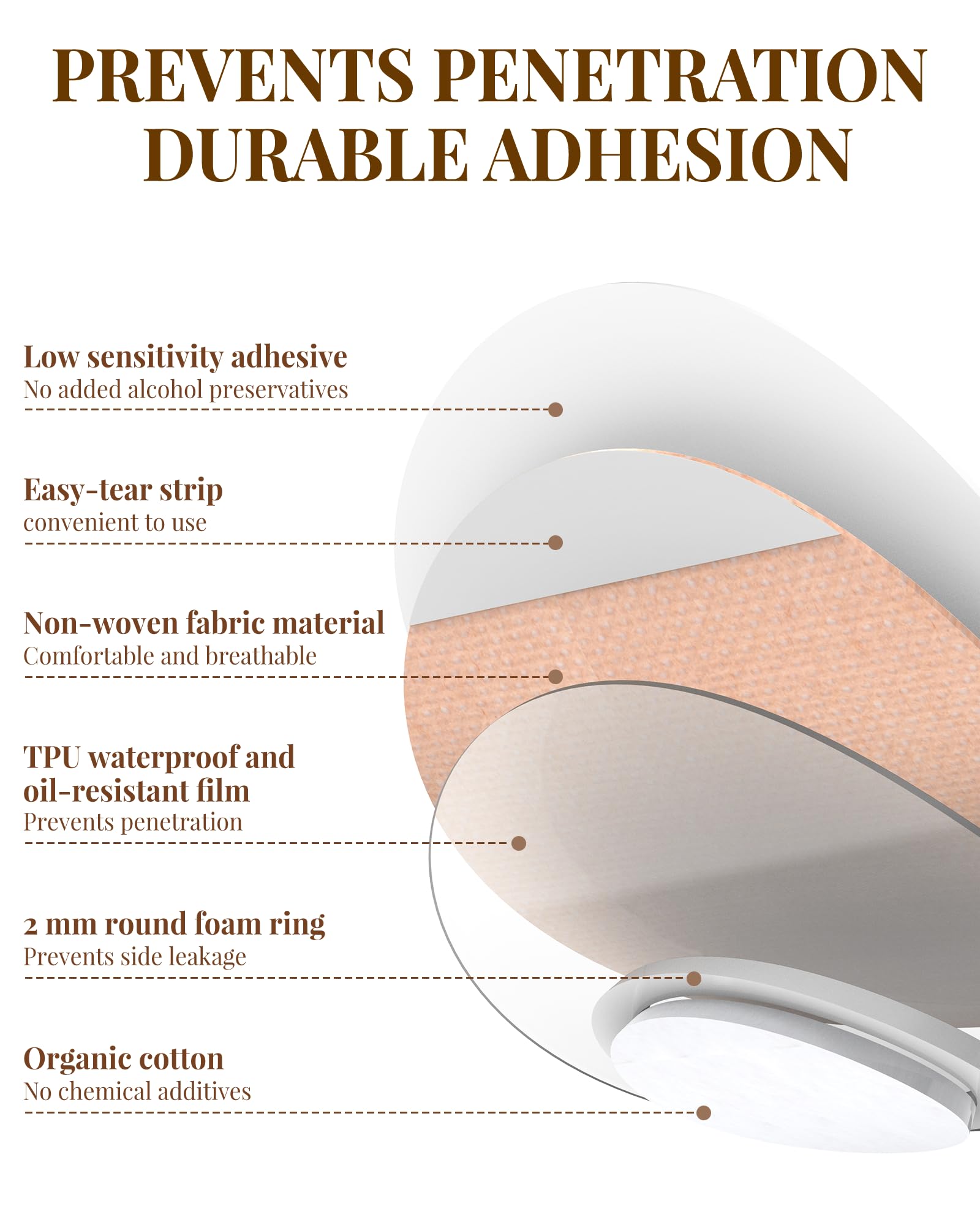 OPOX self-adhesive design stays in place during activity