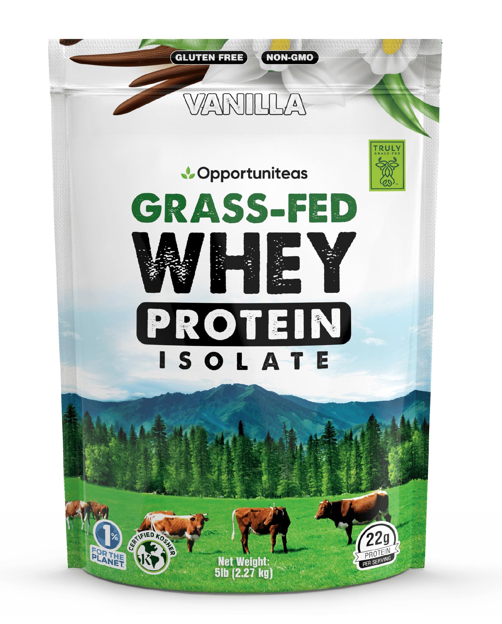 Opportuniteas vanilla whey isolate bottle for creamy shakes