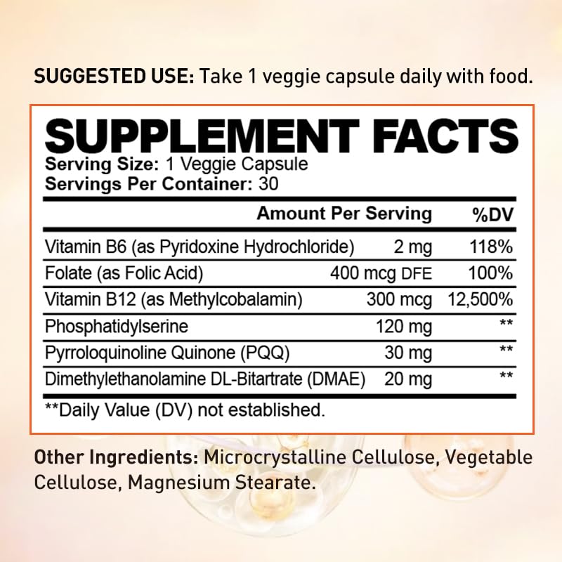 Oppuland phosphatidylserine ingredients label clearly lists natural components.