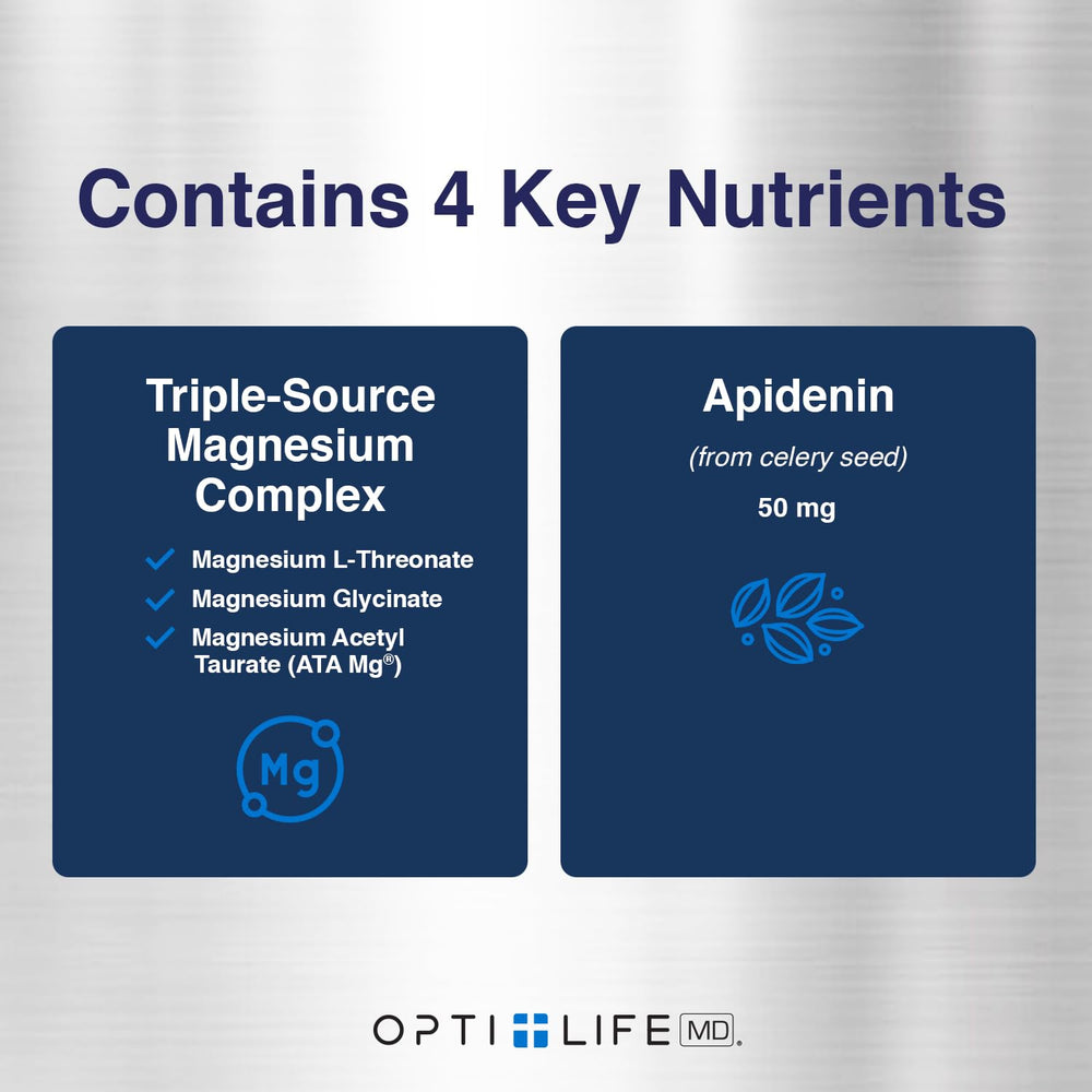 Opti + Life MD magnesium with vitamin D3 and K2 pairing for potential compatibility.