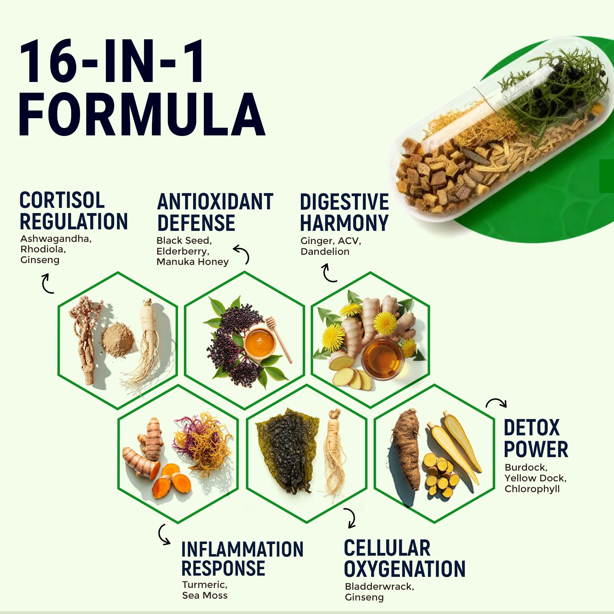 Opti Health sea moss label front showcasing natural wellness