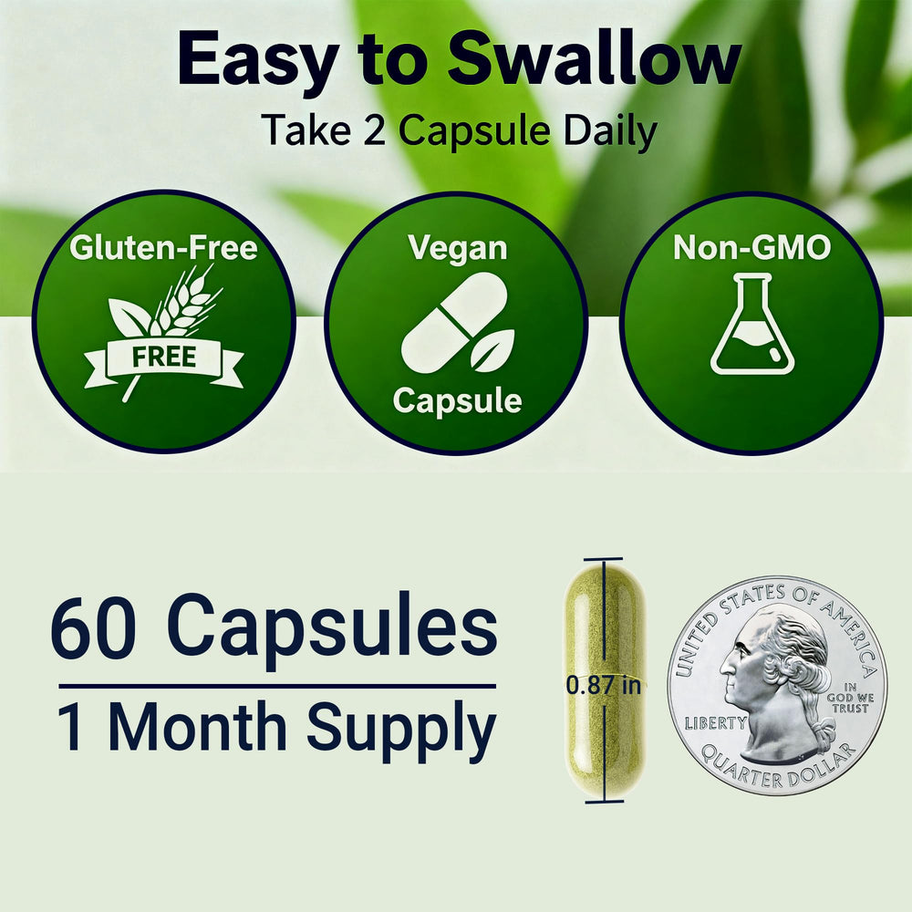 Opti Health sea moss pills close up showing tasteless easy to swallow capsules