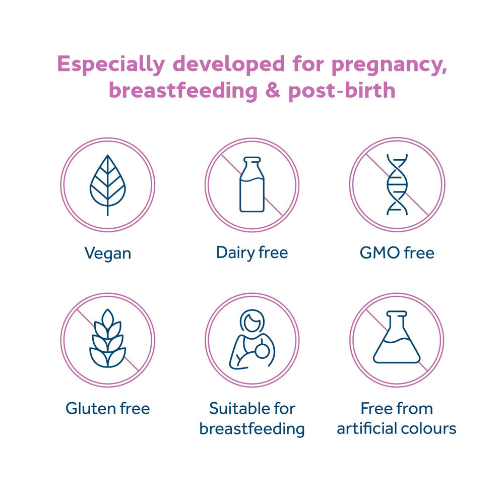 Optibac Probiotics Pregnancy label detail showing vegan capsules.