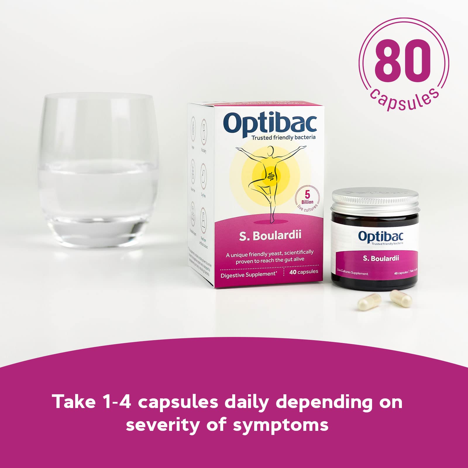 Capsule in hand ready for daily probiotic intake.