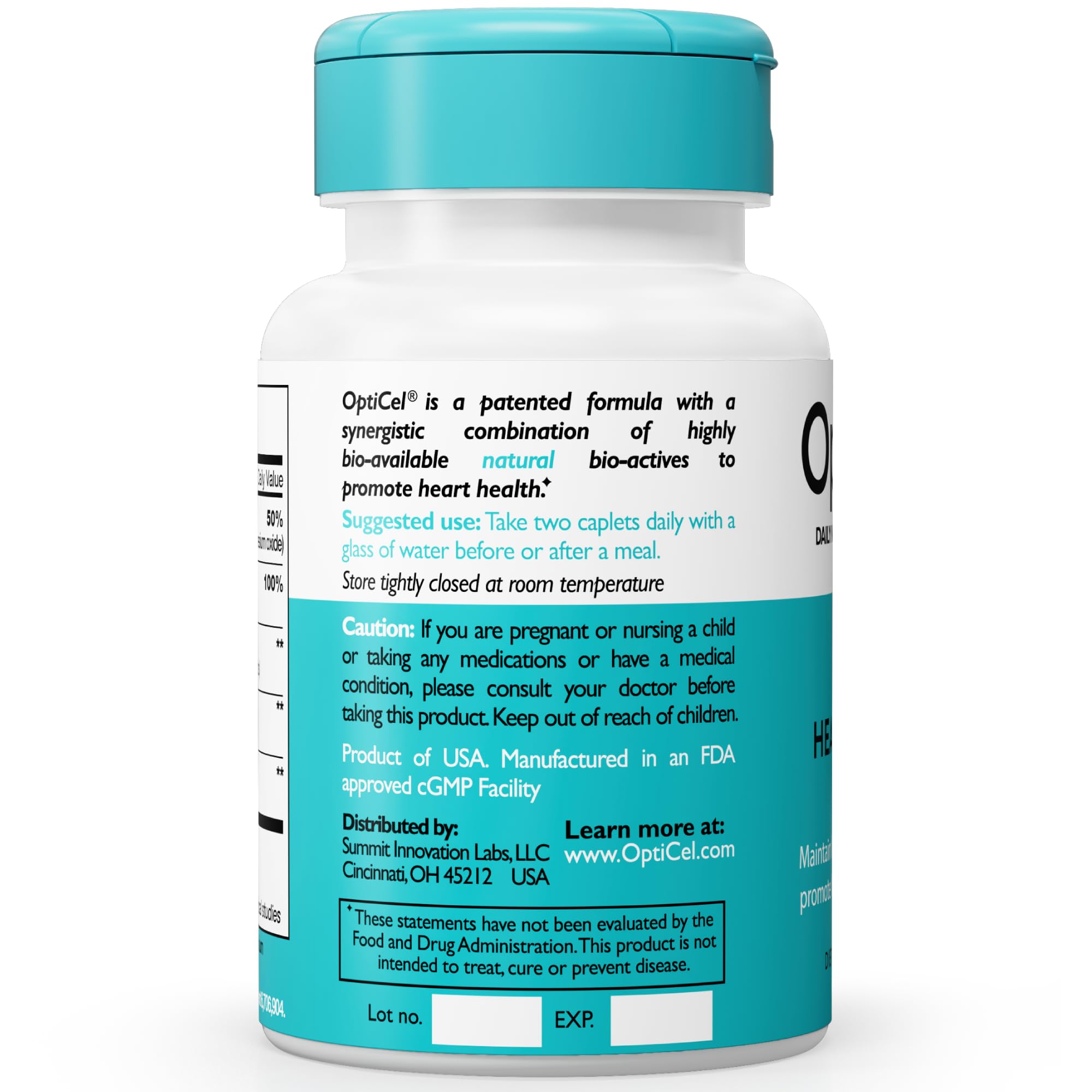 OptiCel Heart Health nutrient blend featuring bioavailable plant ingredients
