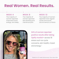 Optify Inositol for Women capsules in daily routine setup for balance