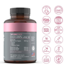 Optimal Carnivore beef-organ supplement label closeup highlighting quality sources.