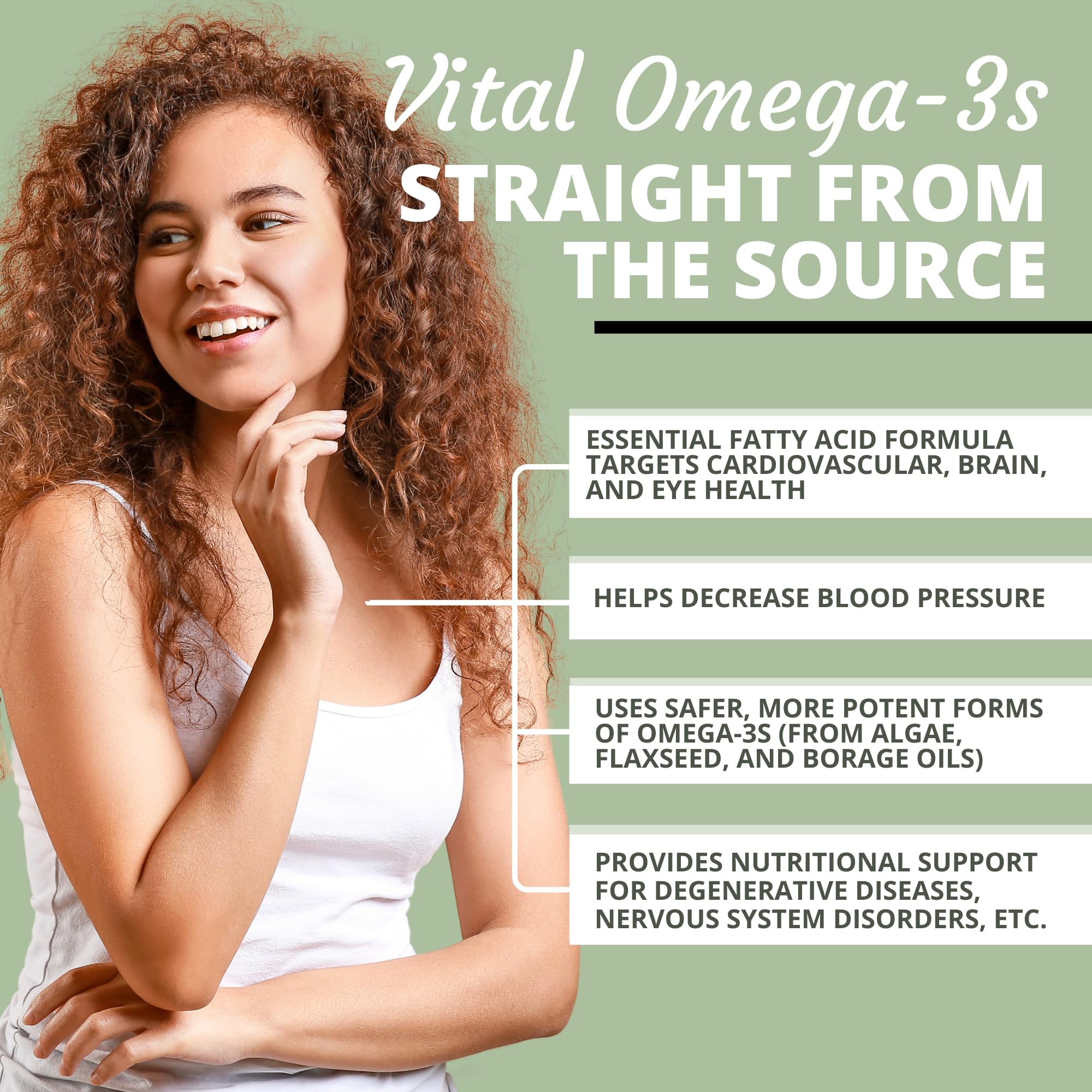 Optimal Health Systems EFA algae oil drop highlighting plant-based DHA source