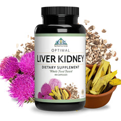 Optimal Health Systems liver-kidney detox bottle showing the broad cleanse for wellness