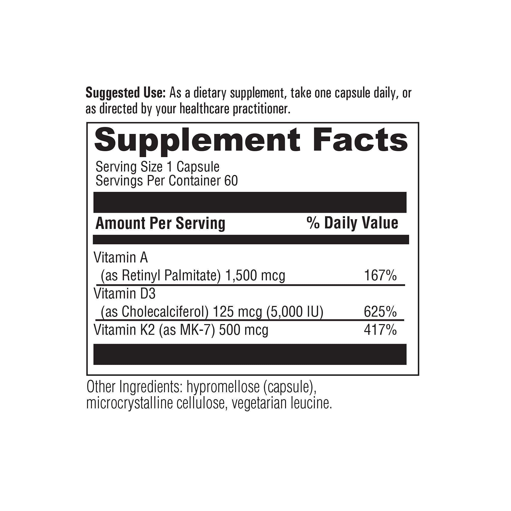 OPTIMALHEALTH Vitamin ADK capsule close-up shows simple, convenient dosing
