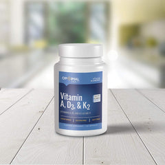 OPTIMALHEALTH Vitamin ADK panel highlights A, D, and K2 ingredients