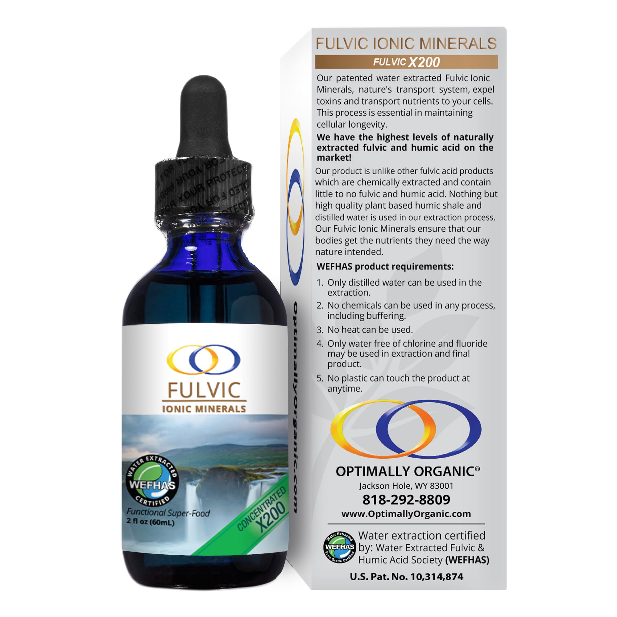 Optimally Organic dispensing dropper shown for precise dosage.