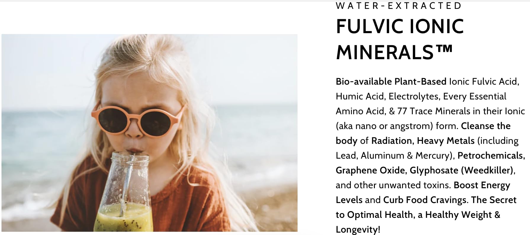 Optimally Organic pouring fulvic minerals into a glass for hydration.