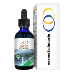 Optimally Organic USA-made humic shale label highlighting pure extraction.