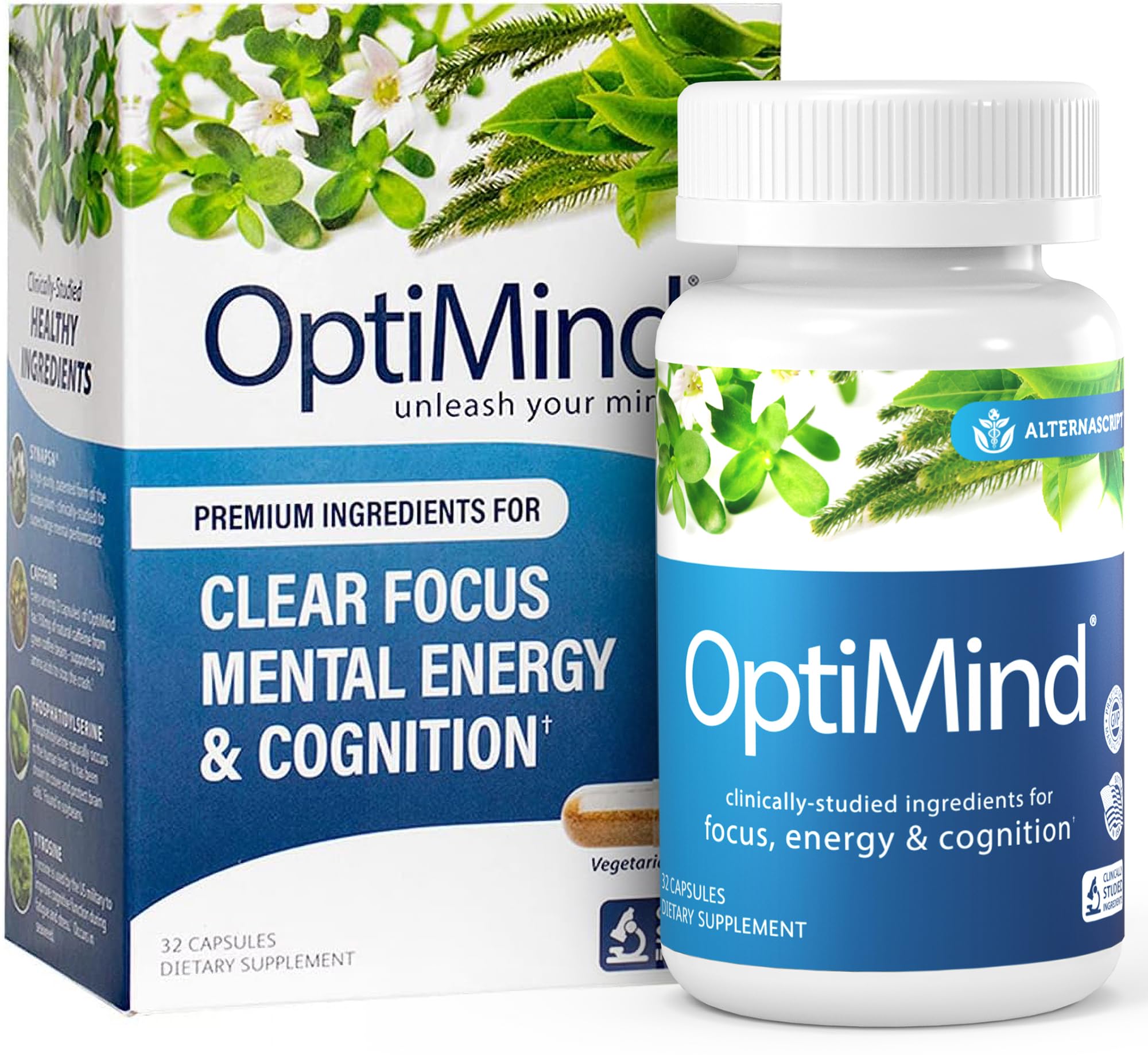 Optimind Synapsa bottle signals memory and focus support.