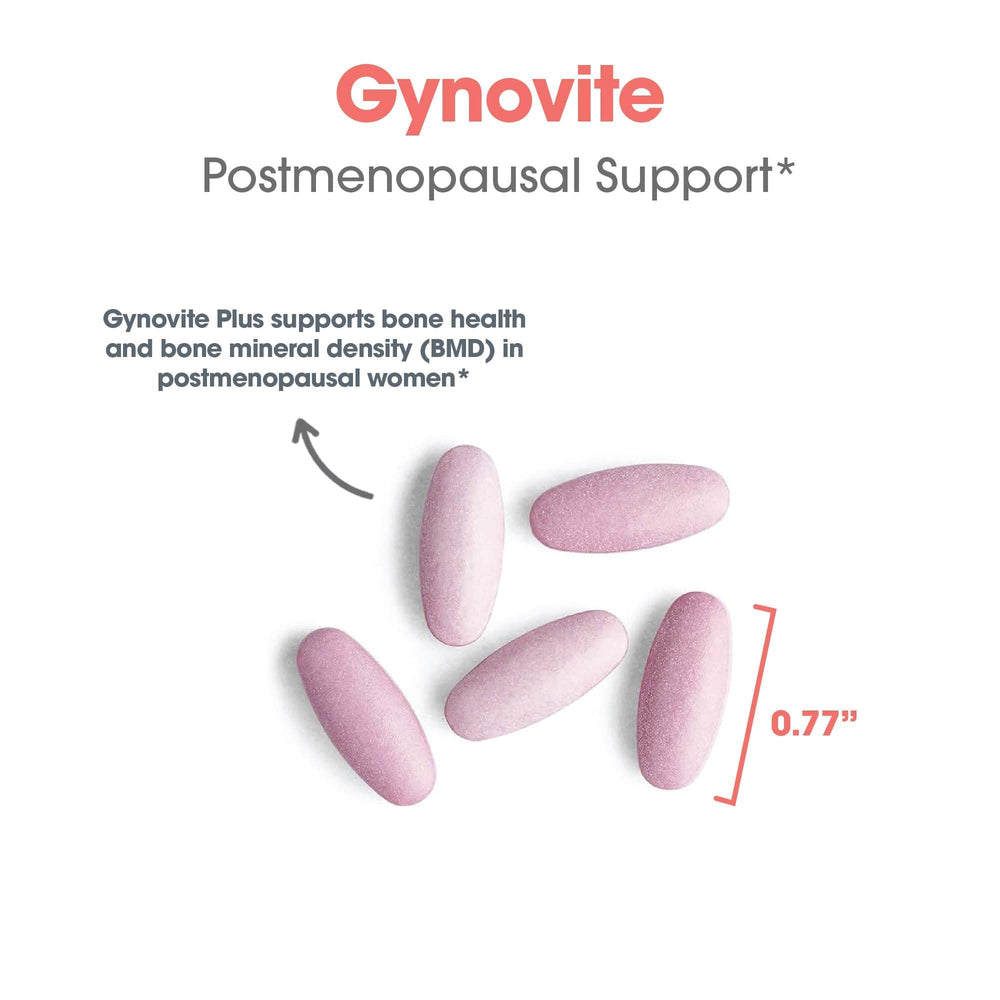 Optimox Gynovite pill-count on table for simple daily dosing.