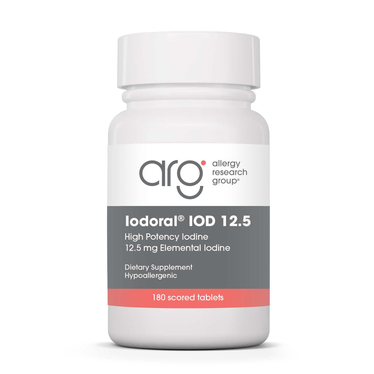 Optimox Iodoral 12-5 mg bottle closeup showing high-potency iodine for thyroid support.