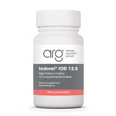 Optimox Iodoral 12-5 mg bottle closeup showing high-potency iodine for thyroid support.