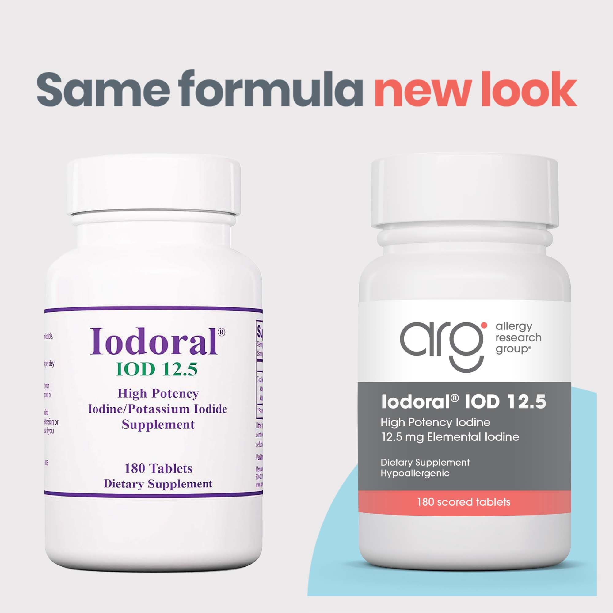 Optimox Iodoral tablets lineup displays dosage for daily thyroid care.