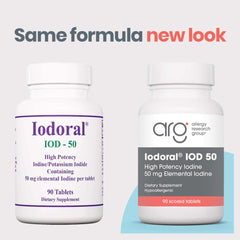 Close-up of Optimox Iodoral tablets showing high-potency iodine for daily metabolism support