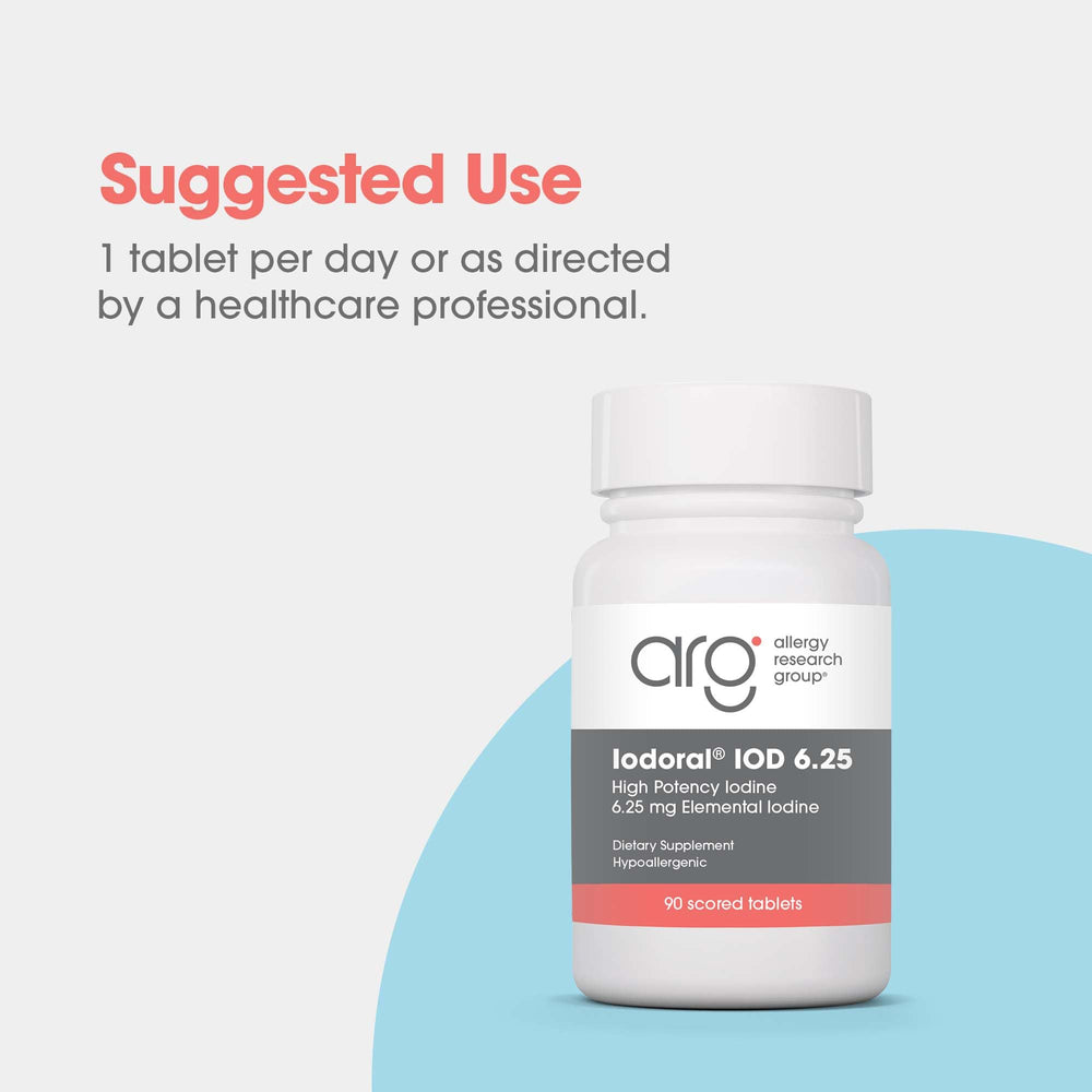 Optimox Iodoral 6.25 mg bottle with gluten-free symbol