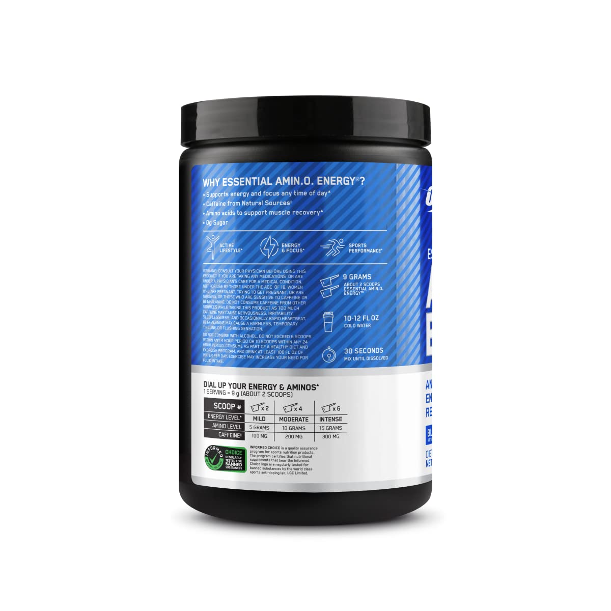 Optimum Nutrition Amino Energy green tea and caffeine blend for alertness and focus