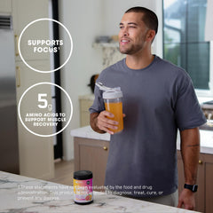 Amino Energy Tropical Sunrise scoop ready for precise serving measurement