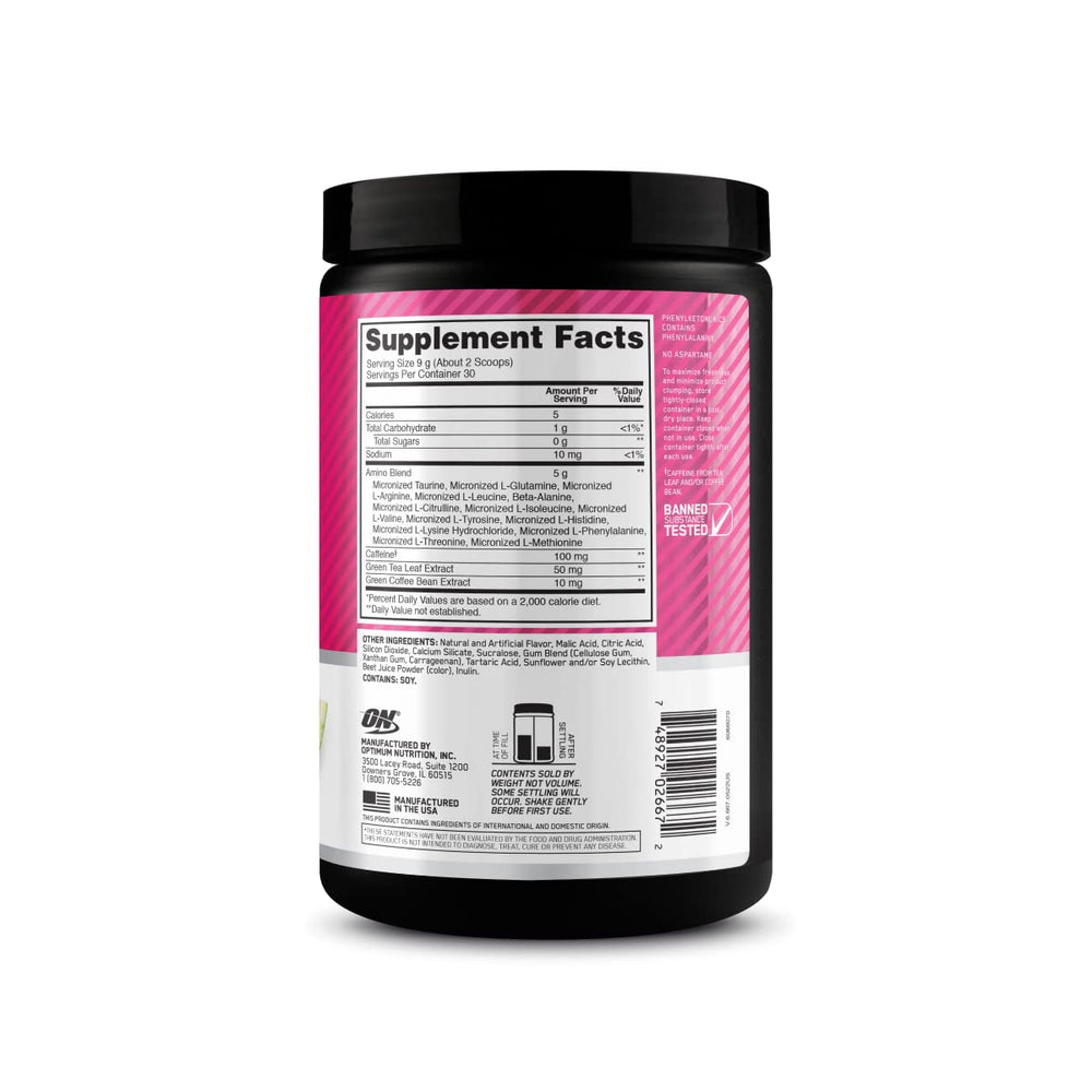 Optimum Nutrition Amino Energy 30-serving packaging for daily use