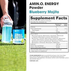 Chilled glass of Blueberry Mojito drink illustrating refreshing workout fuel