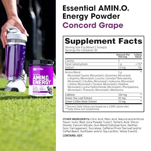 Optimum Nutrition Amino Energy caffeine-kick image representing workout-ready energy.