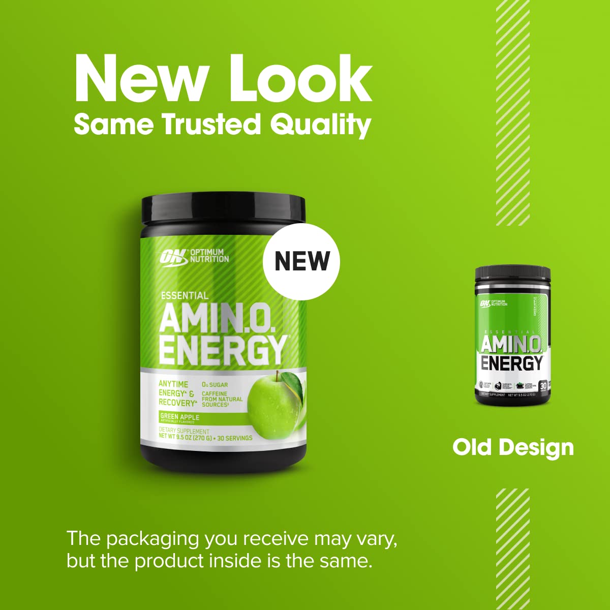 Optimum Nutrition Amino Energy glass with drink indicating versatile anytime use