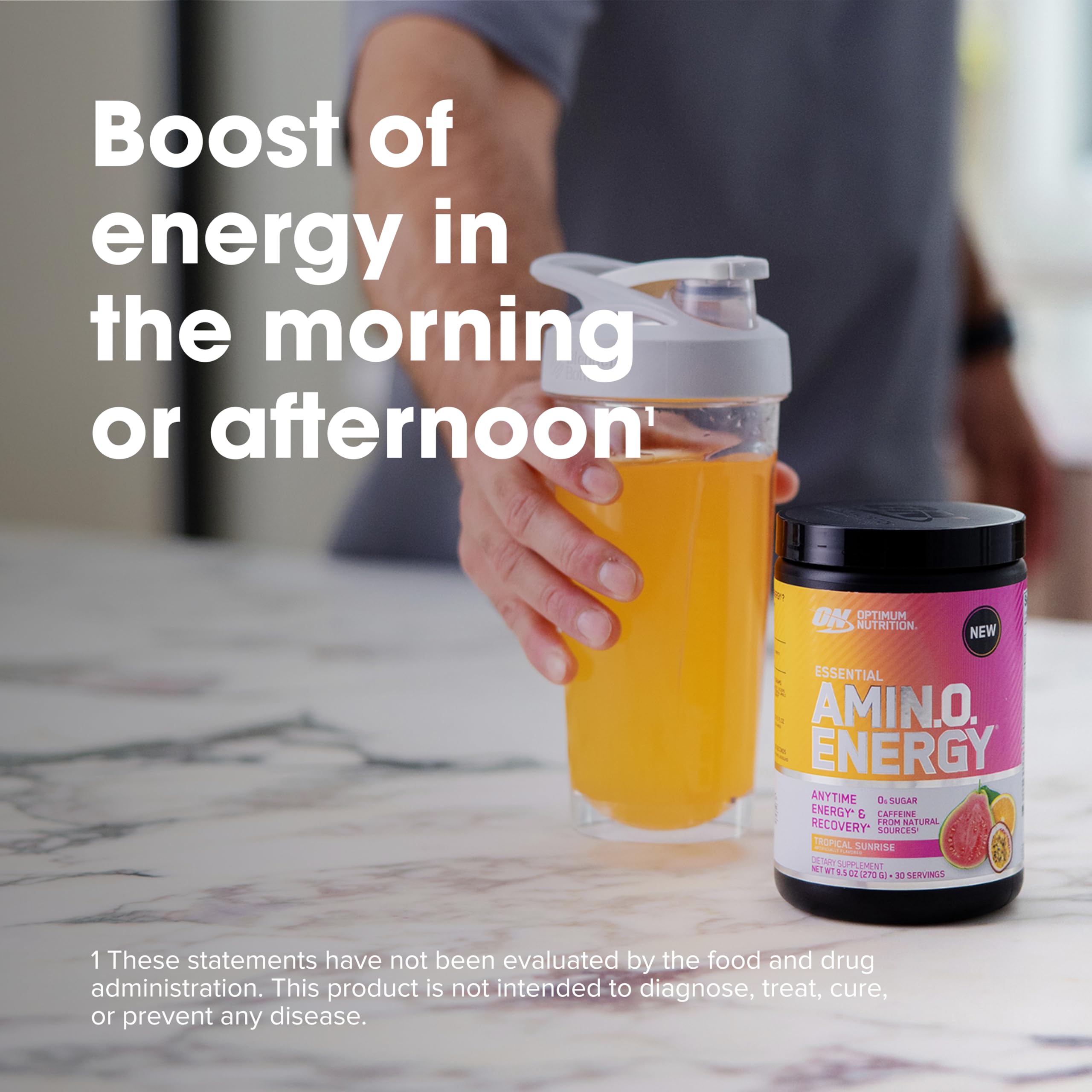 Optimum Nutrition Amino Energy Green Coffee Extract caffeine source detail.