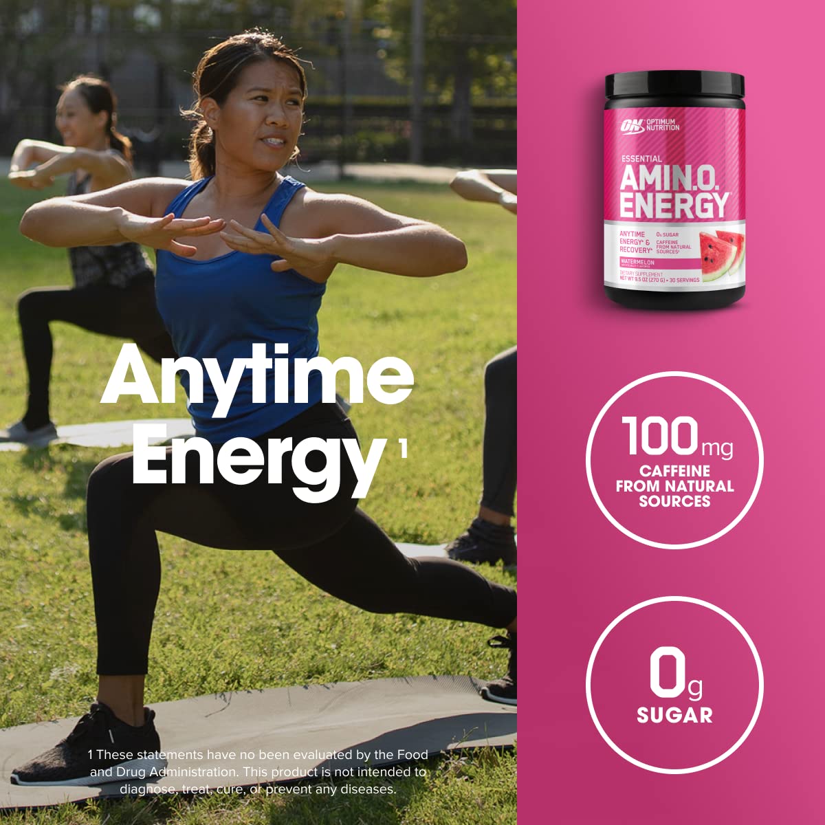 Optimum Nutrition Amino Energy with green tea extract supports daytime focus