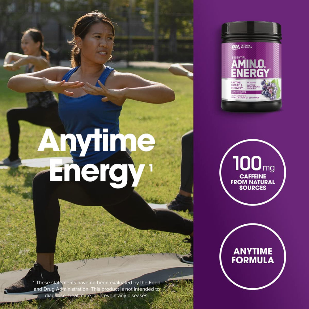 Optimum Nutrition Amino Energy green tea flavor provides alertness during workouts