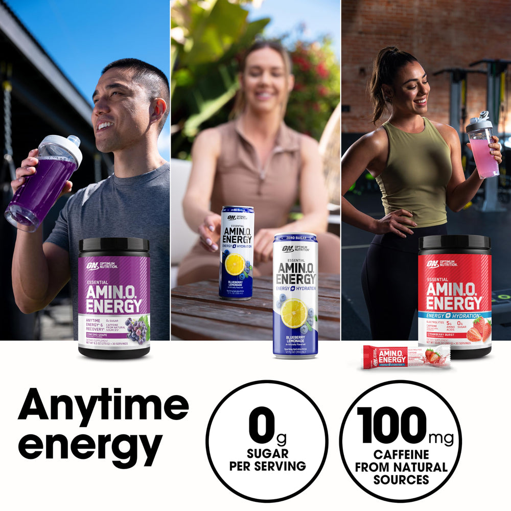 Measuring scoop with Amino Energy ready for on-the-go consumption